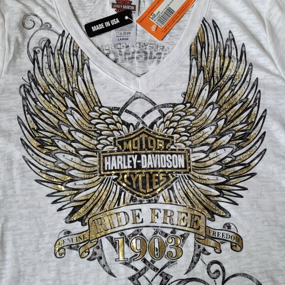 Harley-Davidson “Ride Free 1903” Winged Graphic Tee – Large (NWT) - Picture 10 of 11